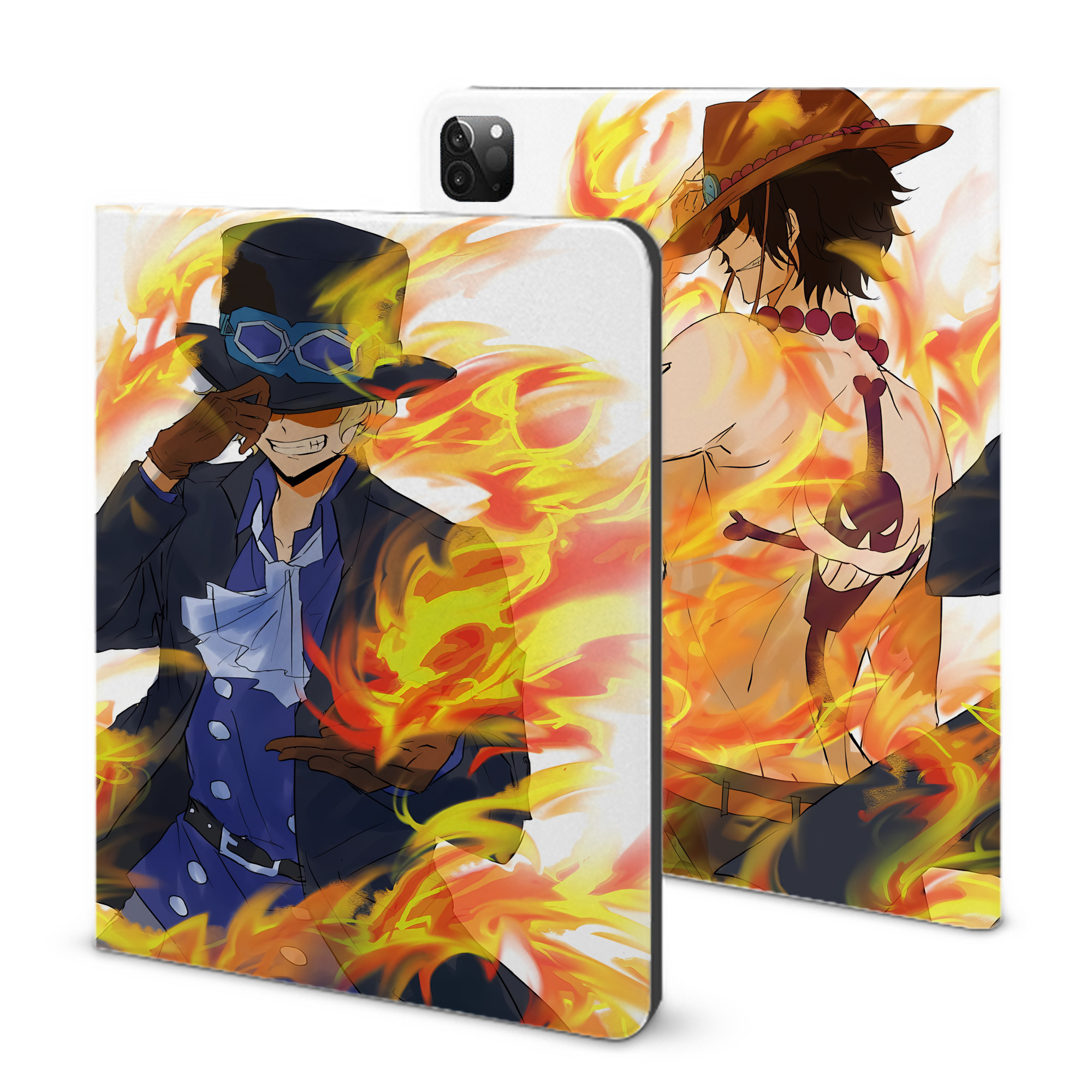 （画像用） ワンピース ONE PIECE IPadケース ペンホルダー付き ブックスタイルデザイン